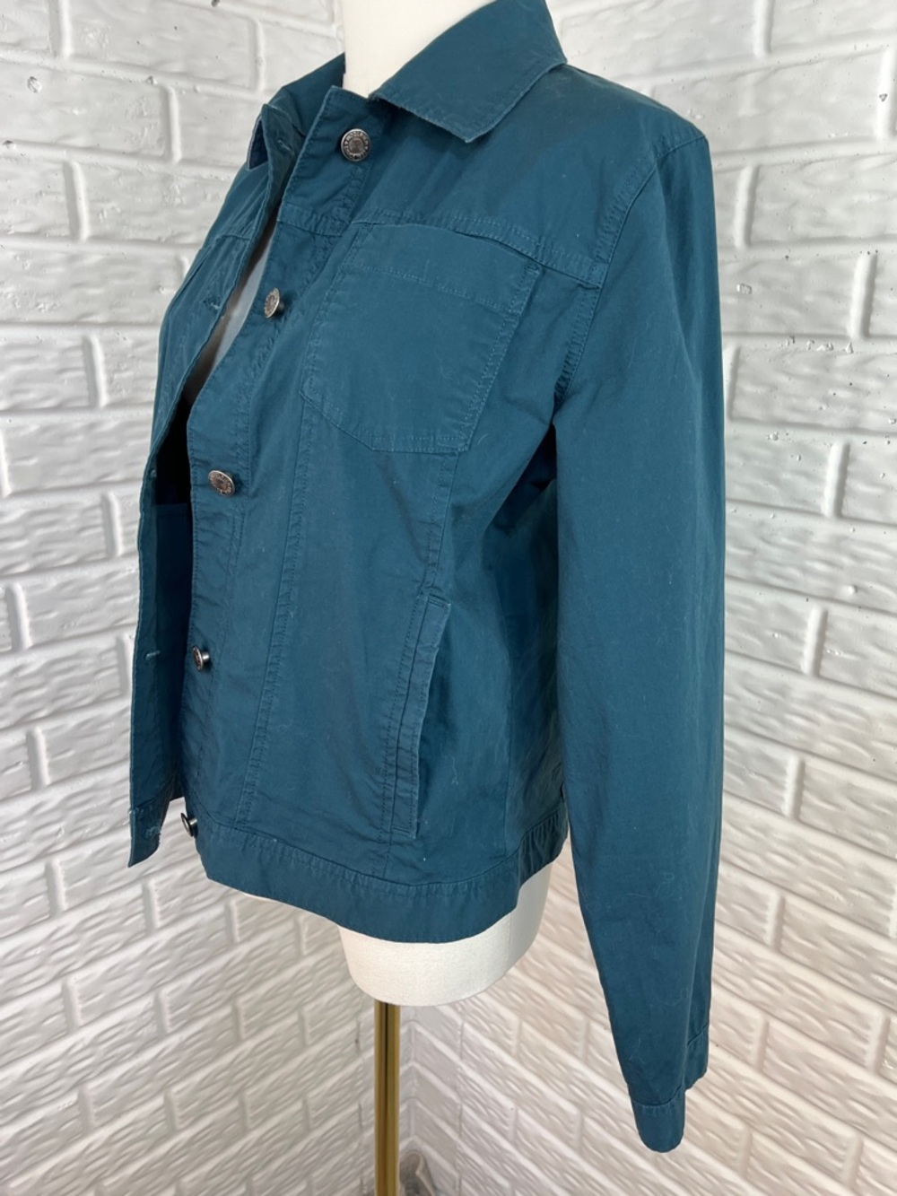 WOOLRICH SHIRT JACKET LIGHTWEIGHT DARK TEAL UTILITY BUTTON UP SZ XS - Picture 5 of 12